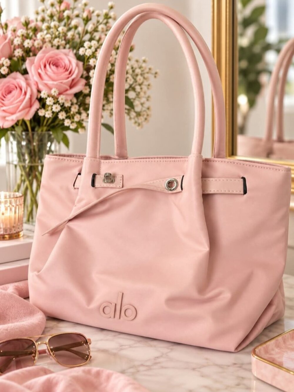 Alo Style Pink Women's Tote Bag by